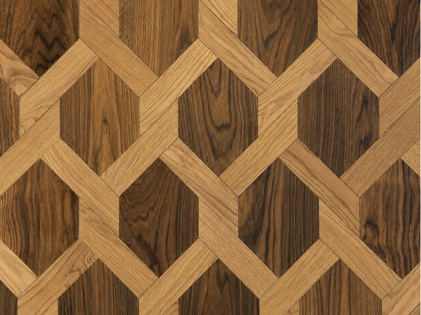 Basket weave parquet oak flooring